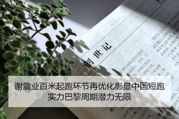 谢震业百米起跑环节再优化彰显中国短跑实力巴黎周期潜力无限